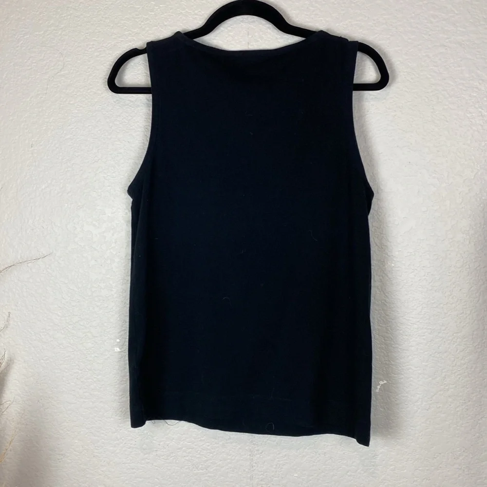 Kate Spade black sleeveless top with knot detail